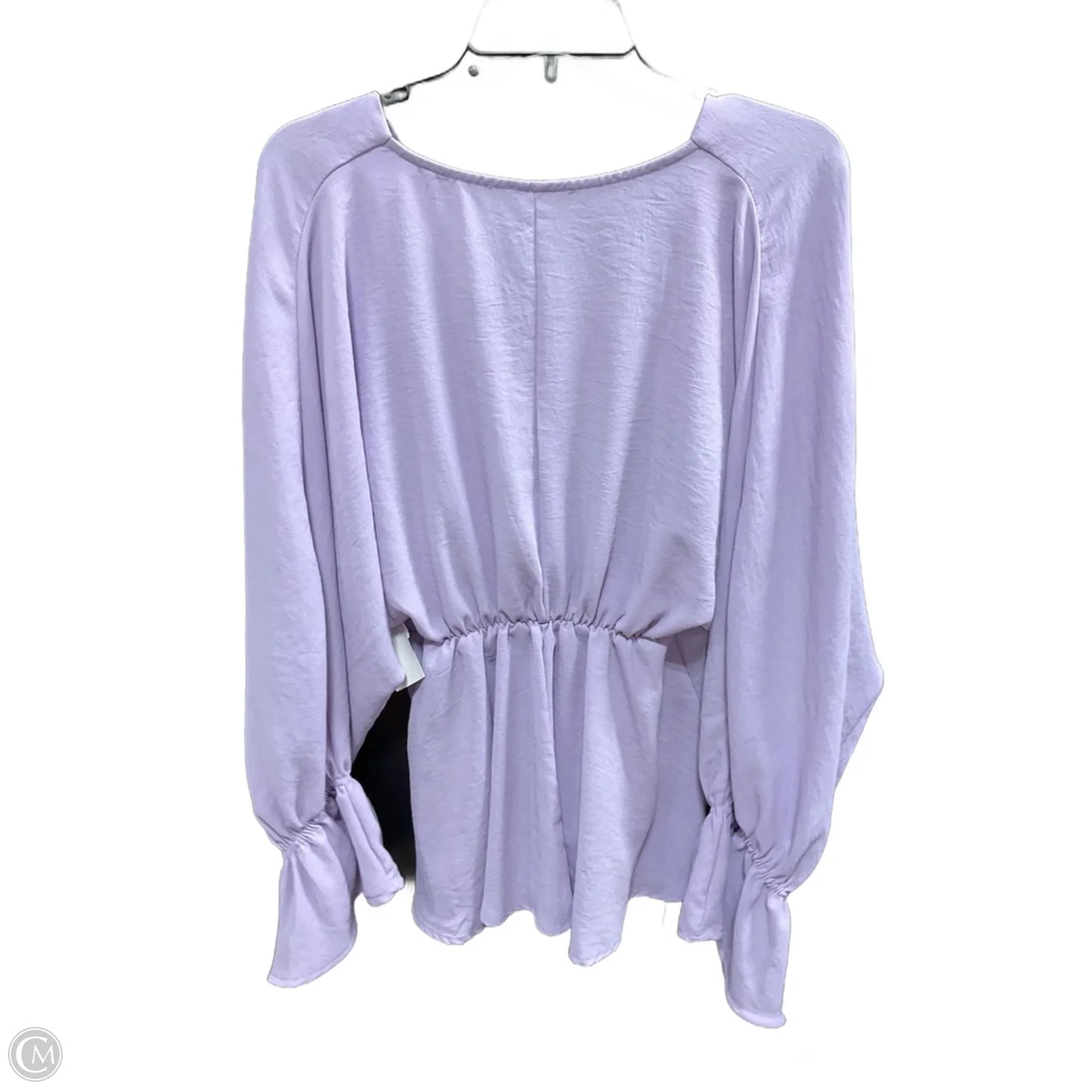 Top Long Sleeve By Cmf In Purple, Size: L