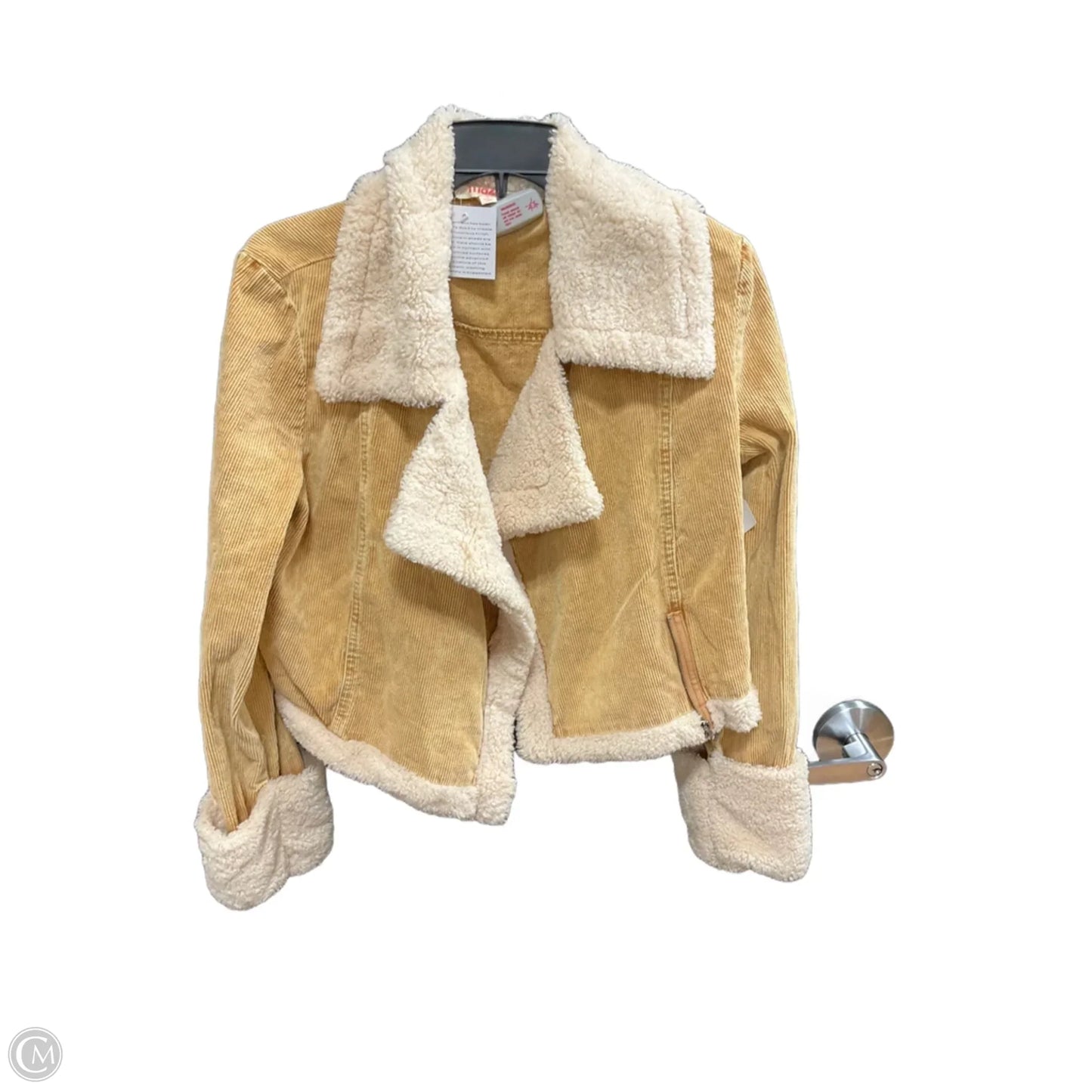Jacket Faux Fur & Sherpa By Mazik In Brown, Size: S