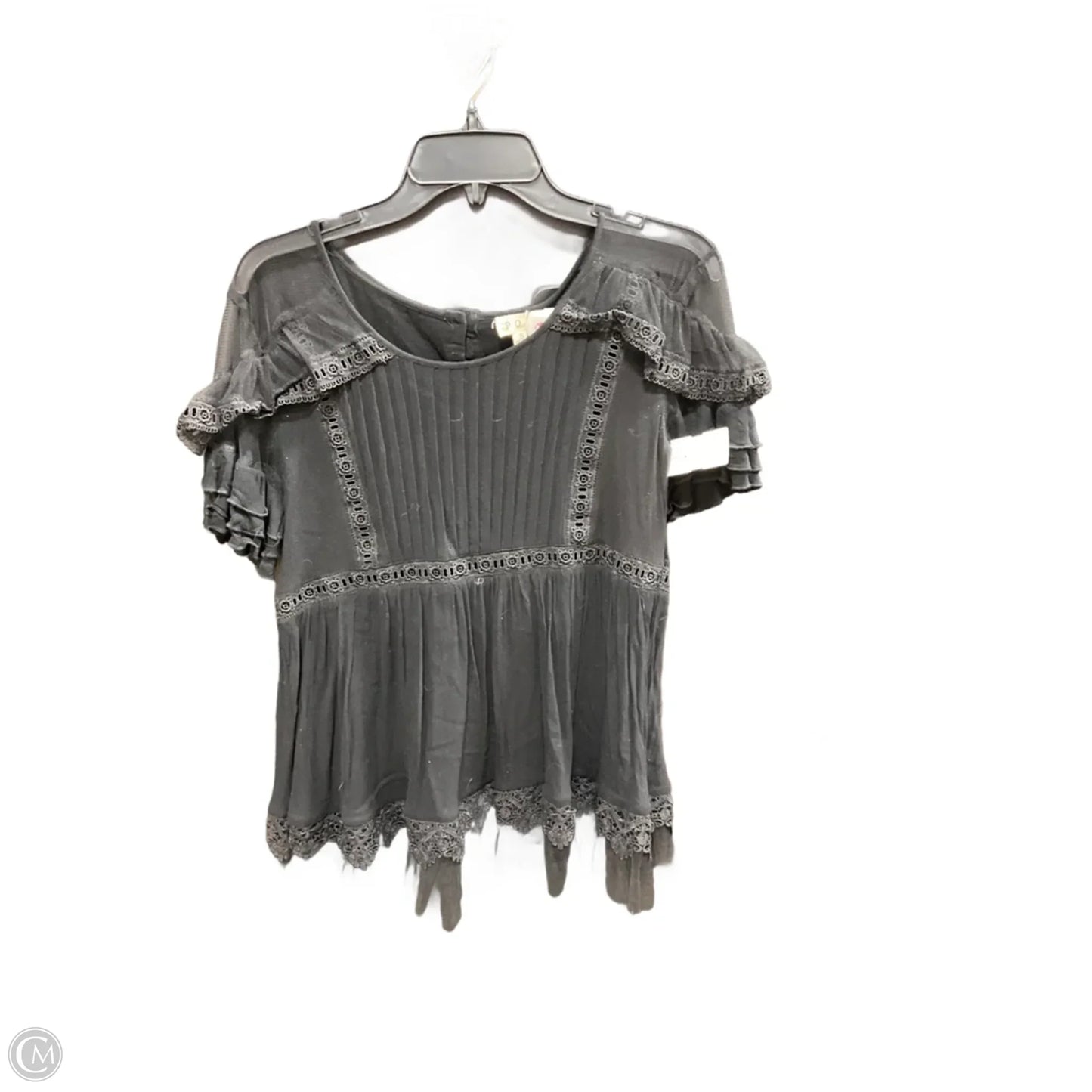 Top Short Sleeve By Pol In Black, Size: S