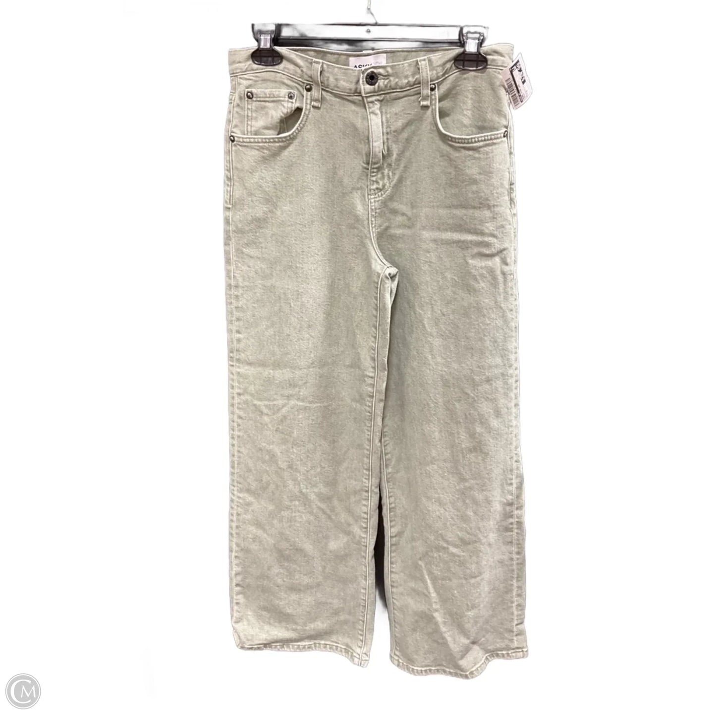 Jeans Wide Leg By Askk Ny In Green, Size: 6