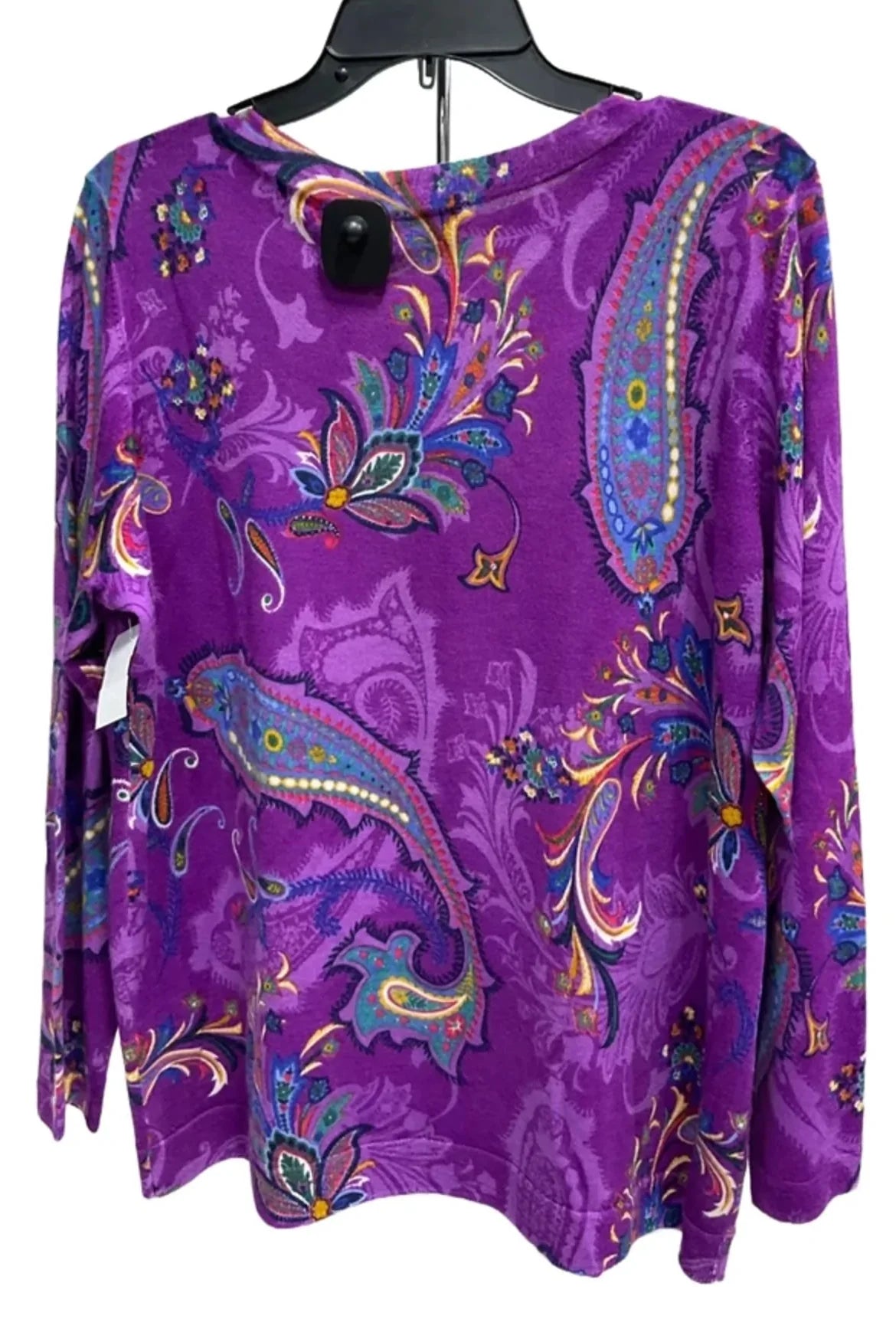 Top Long Sleeve By Talbots In Purple, Size: 3x