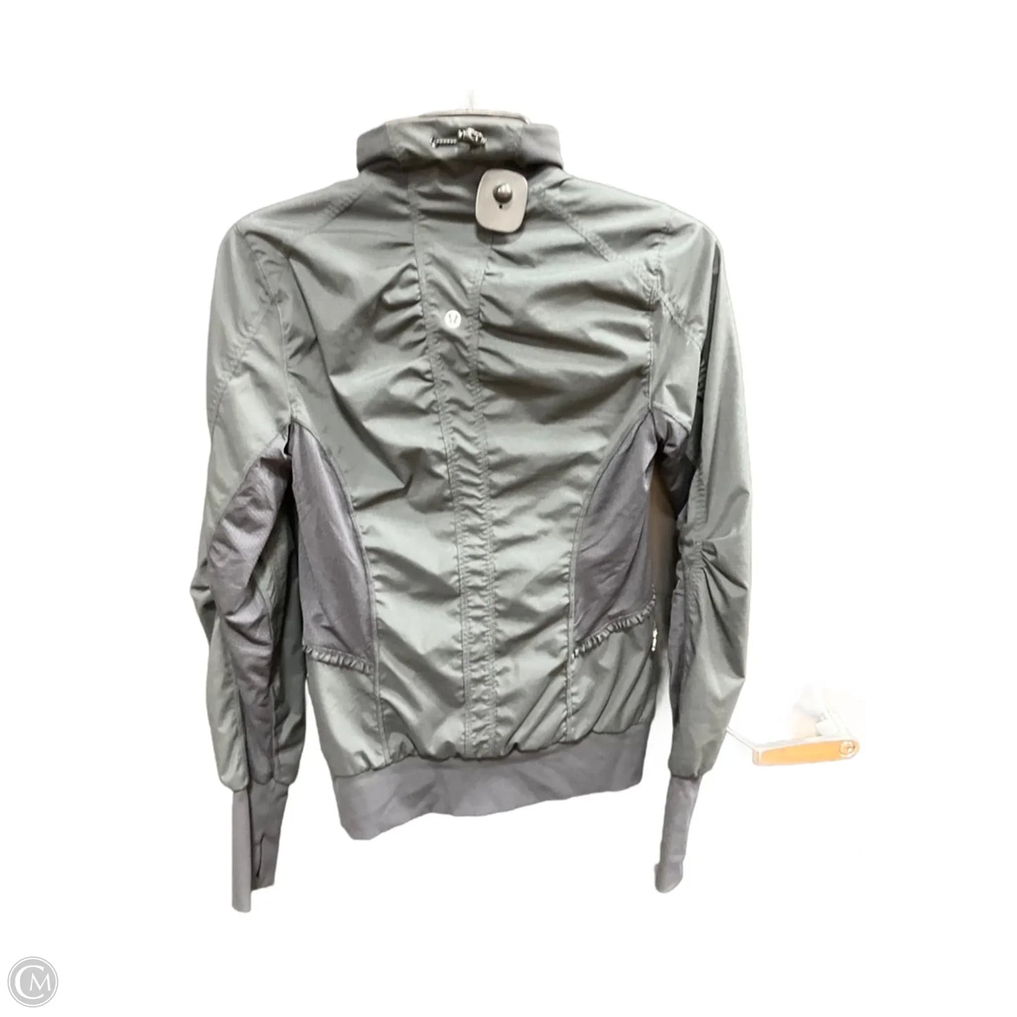 Athletic Top Long Sleeve Collar By Lululemon In Black, Size: 4