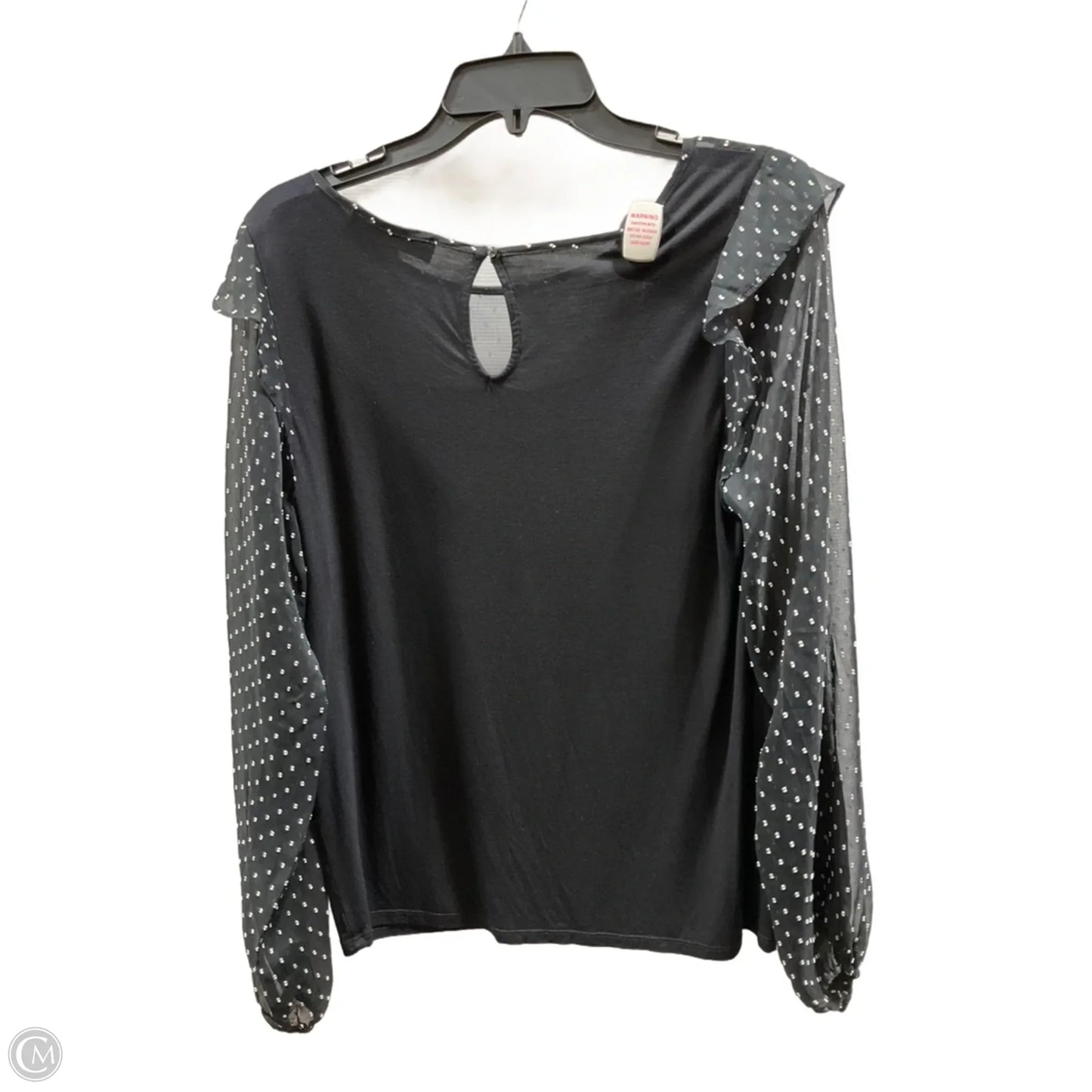 Top Long Sleeve By Loft In Polkadot Pattern, Size: S