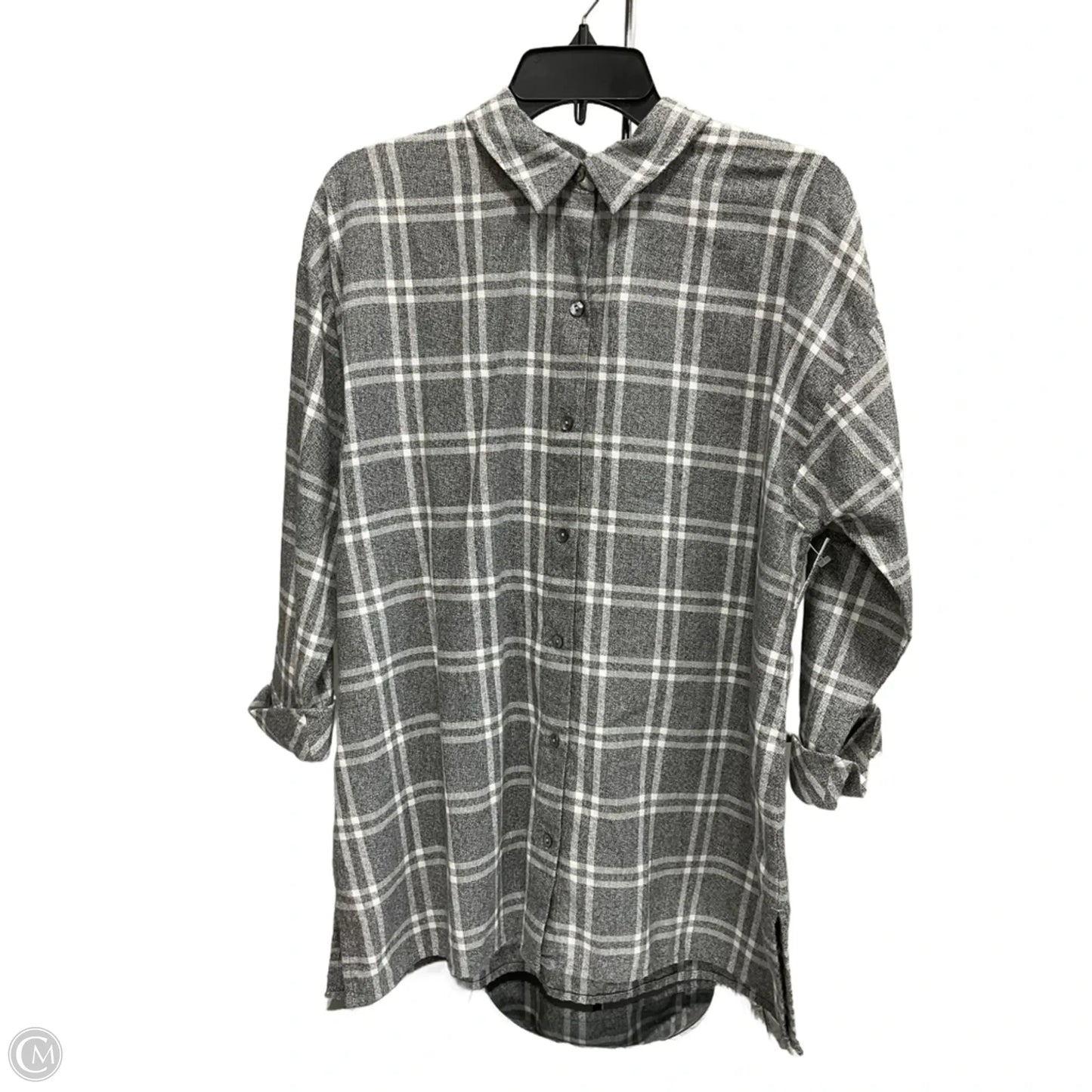 Blouse Long Sleeve By J. Jill In Grey, Size: M