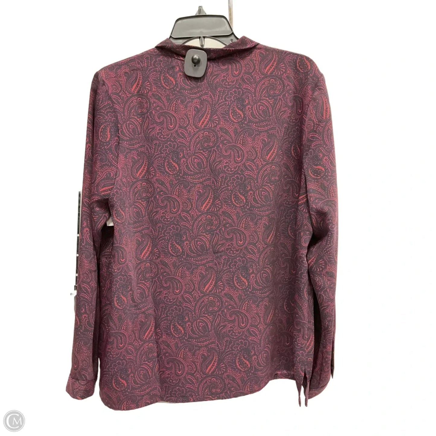 Top Long Sleeve By J. Jill In Maroon, Size: L