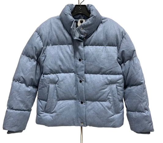 Jacket Puffer & Quilted By Express In Blue, Size: M