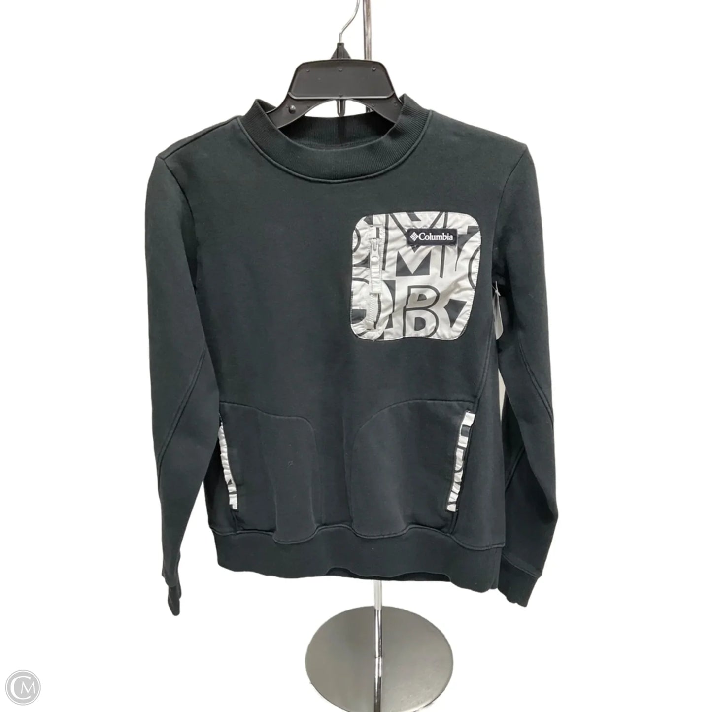 Athletic Top Long Sleeve Crewneck By Columbia In Black, Size: M