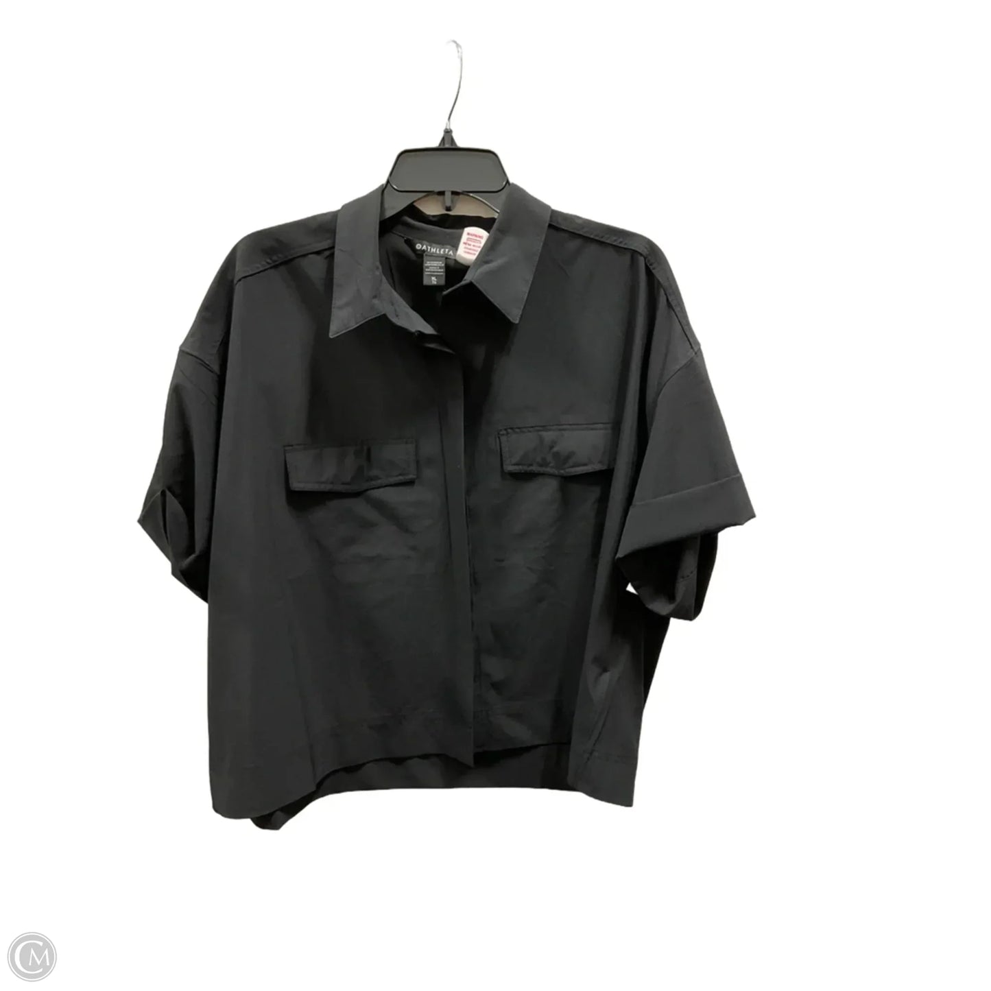 Athletic Top Short Sleeve By Athleta In Black, Size: Xl