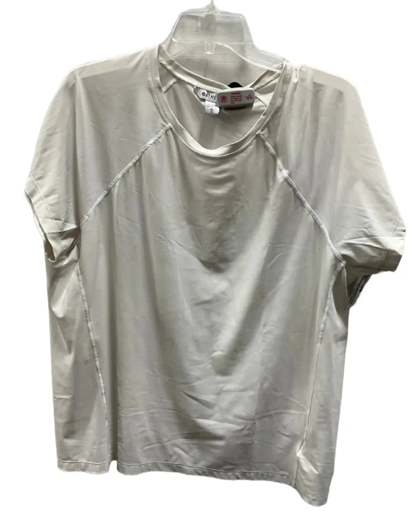 Athletic Top Short Sleeve By Athleta In White, Size: Xl