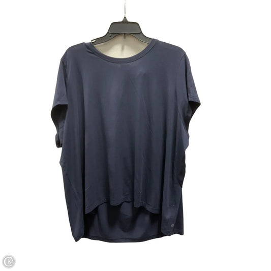 Athletic Top Short Sleeve By Athleta In Blue, Size: Xl