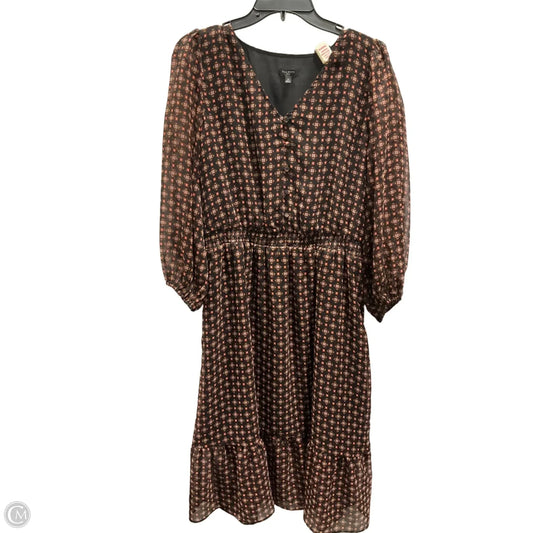 Dress Casual Maxi By Talbots In Black & Red, Size: 12p