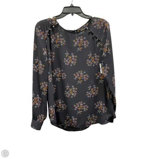 Top Long Sleeve By Loft In Grey, Size: M