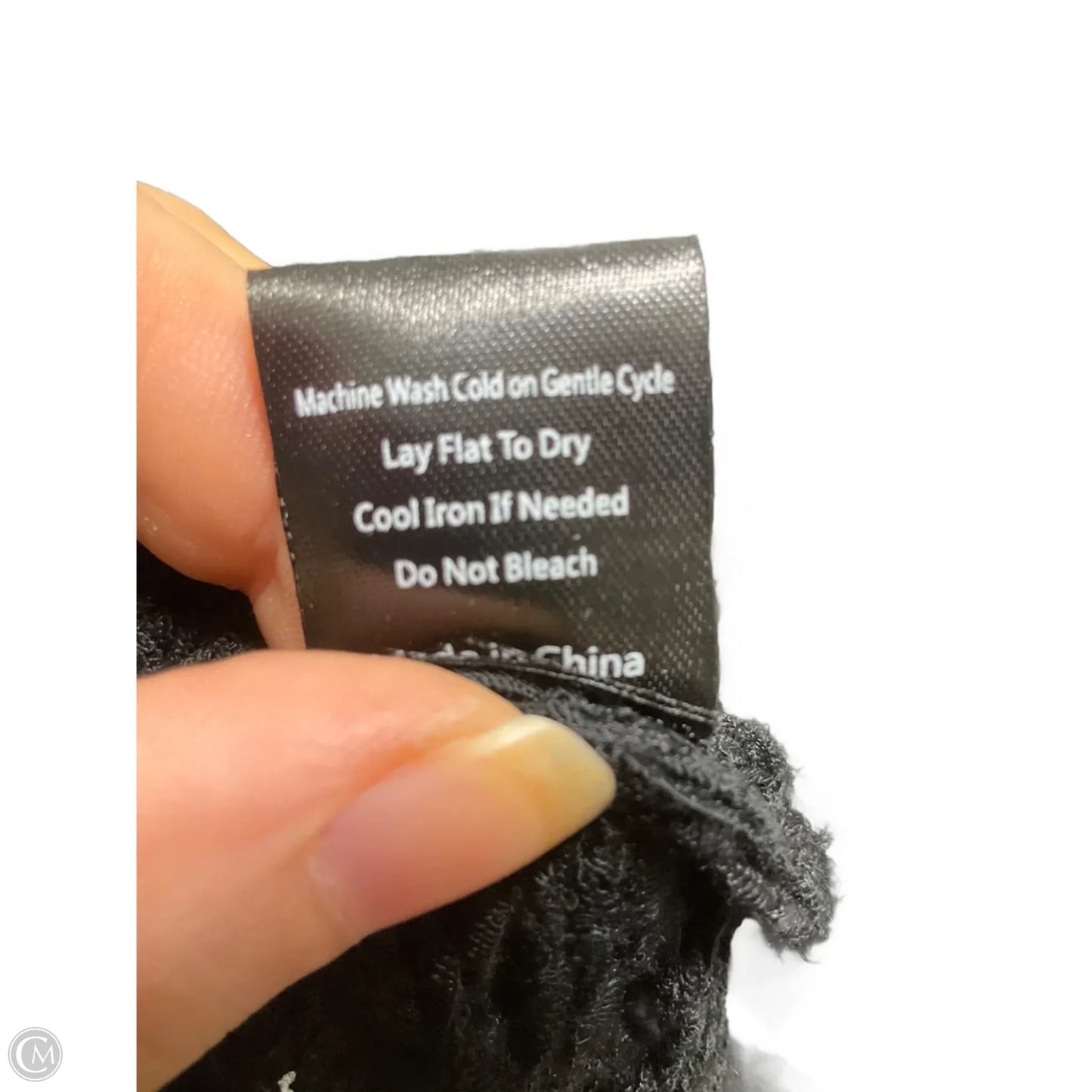 Top Long Sleeve By Pol In Black, Size: S