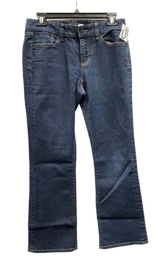 Jeans Boot Cut By Loft In Blue Denim, Size: 4
