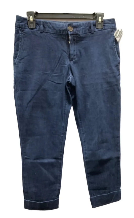 Jeans Cropped By Banana Republic In Blue Denim, Size: 2