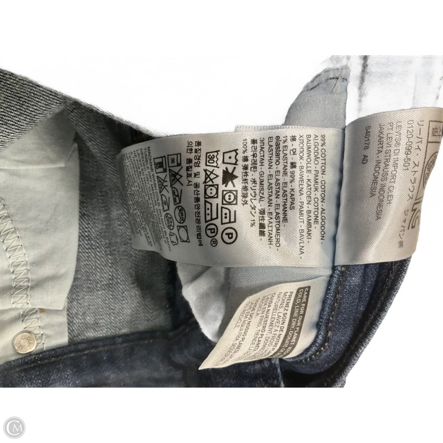 Jeans Boot Cut By Levis In Blue Denim, Size: 4