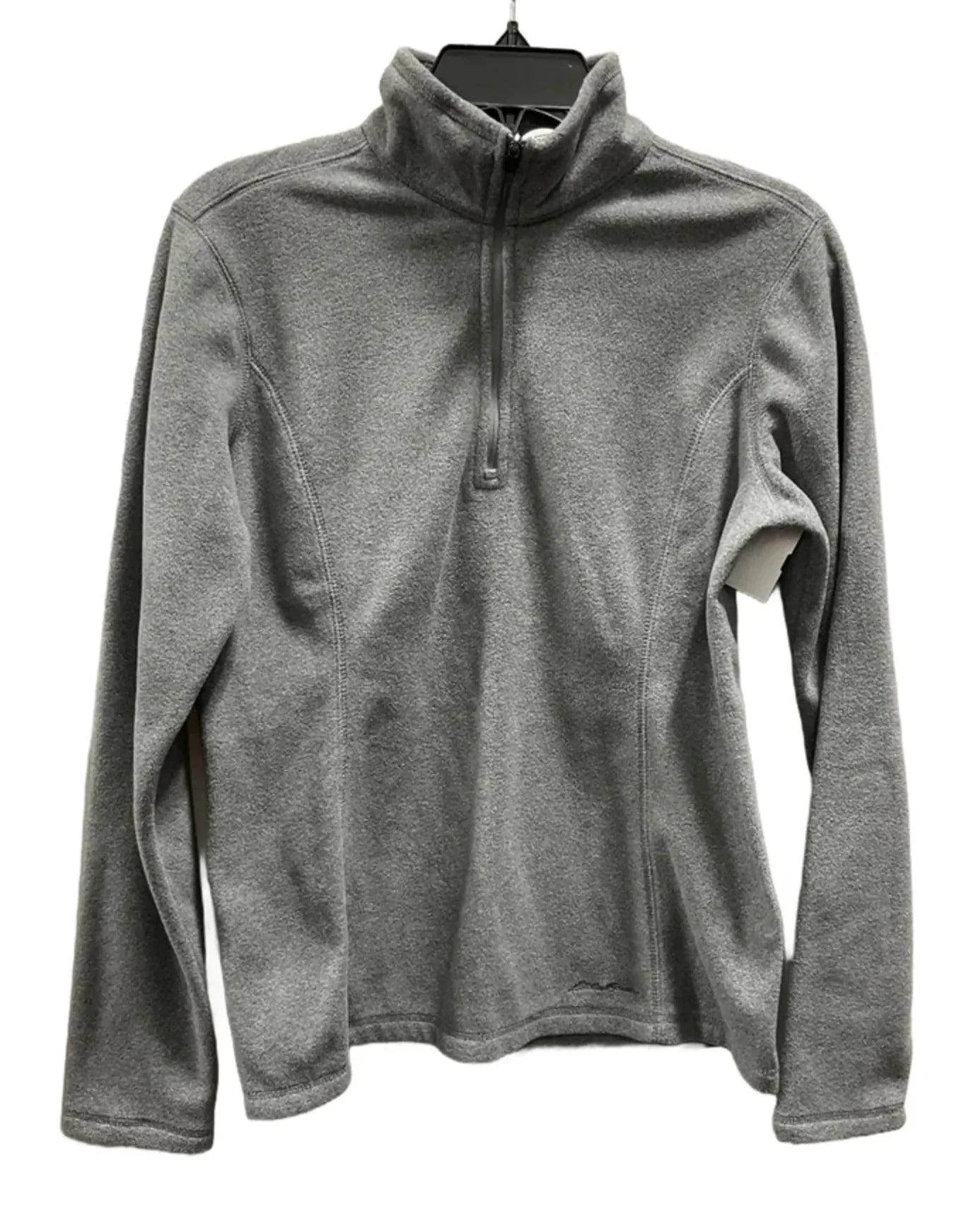 Athletic Top Long Sleeve Collar By Eddie Bauer In Grey, Size: S