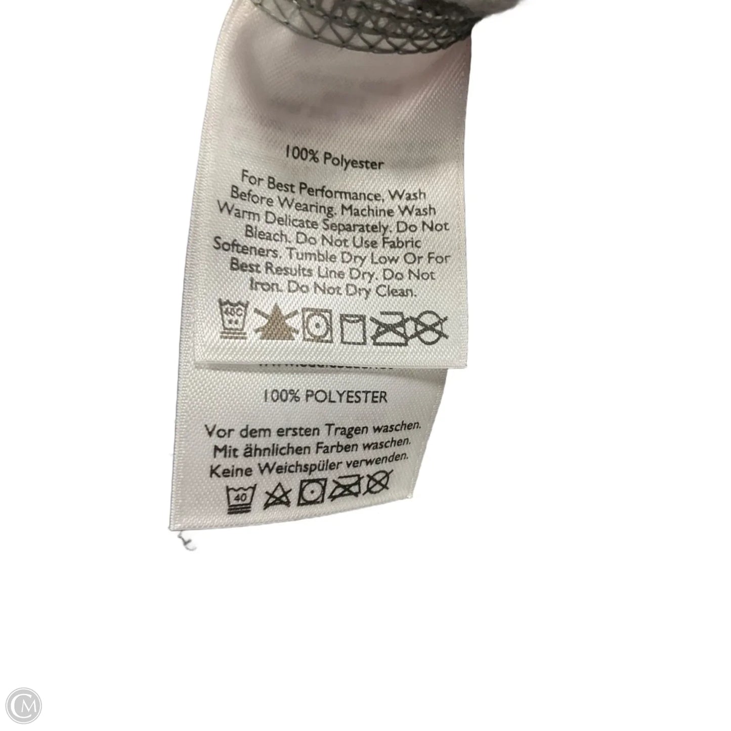 Athletic Top Long Sleeve Collar By Eddie Bauer In Grey, Size: S