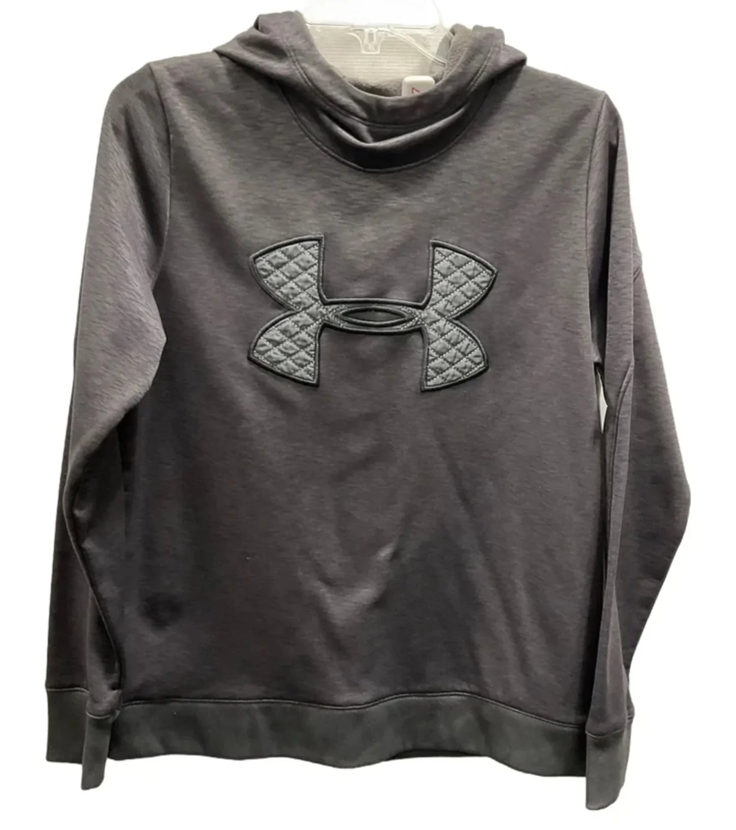 Athletic Sweatshirt Hoodie By Under Armour In Grey, Size: S