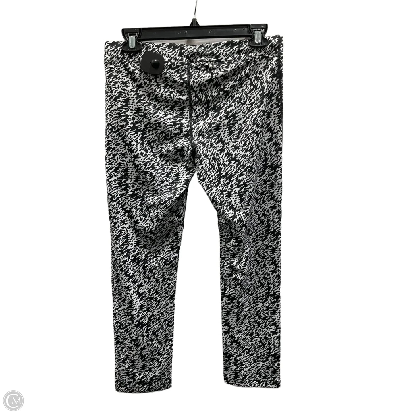 Athletic Leggings Capris By Nike In Black & White, Size: M