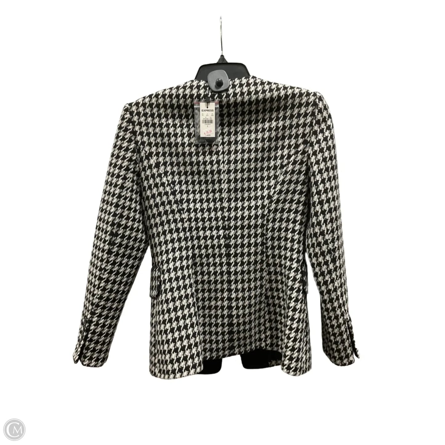 Blazer By Express In Black & White, Size: 0