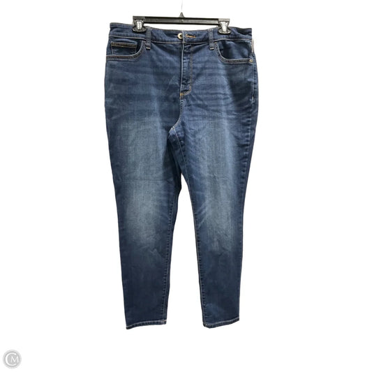 Jeans Skinny By St Johns Bay In Blue Denim, Size: 16