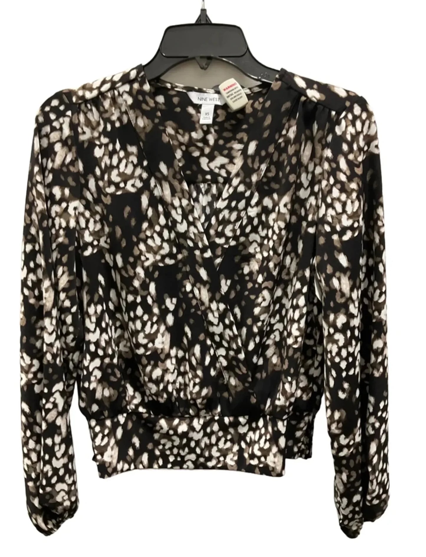 Top Long Sleeve By Nine West In Black, Size: Xs