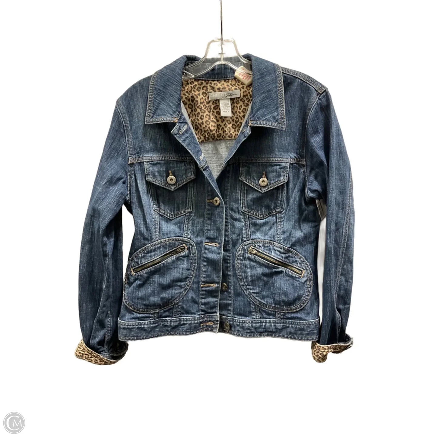 Jacket Denim By Chicos In Blue Denim, Size: M