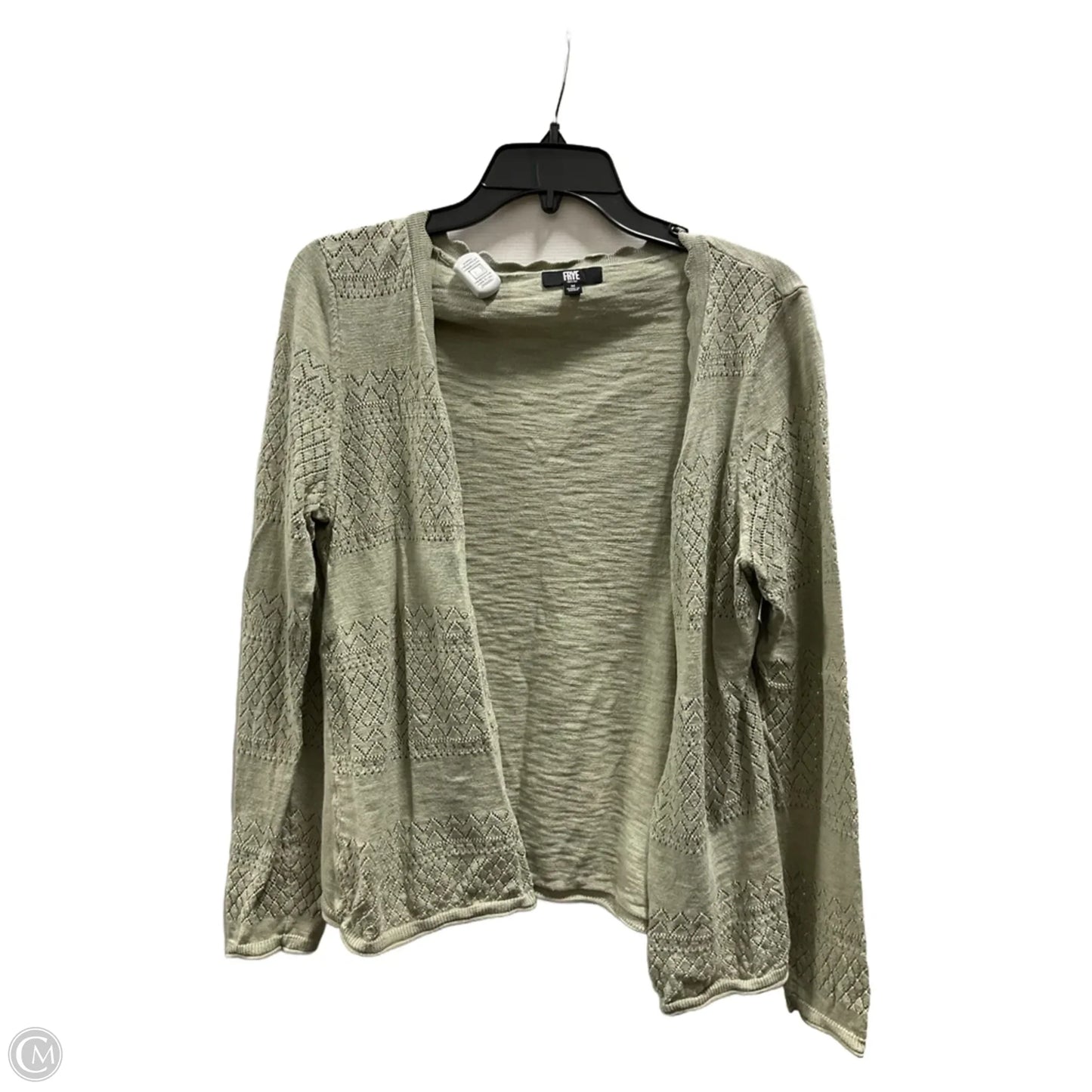 Cardigan Designer By Frye In Green, Size: M
