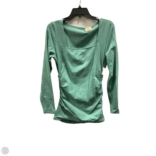 Top Long Sleeve Basic By Boston Proper In Teal, Size: M