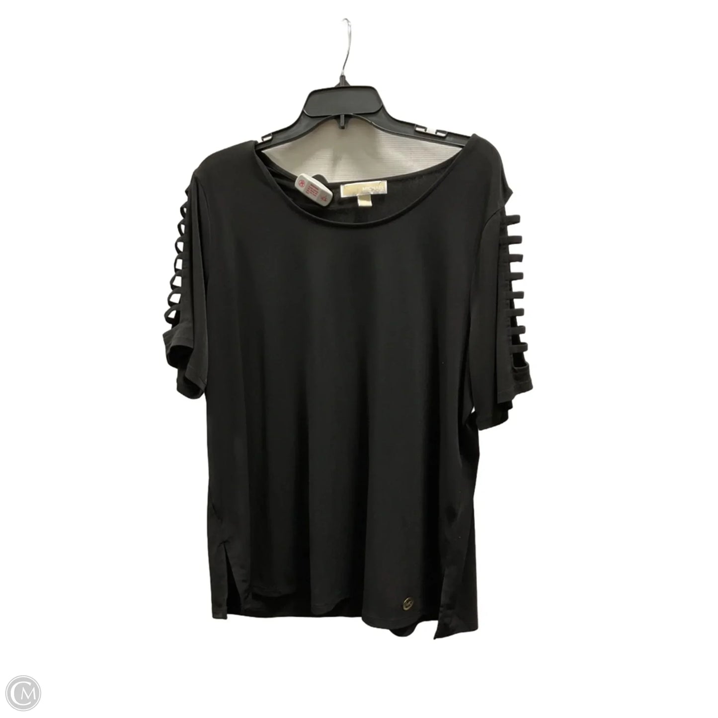 Top Short Sleeve By Michael By Michael Kors In Black, Size: 1x