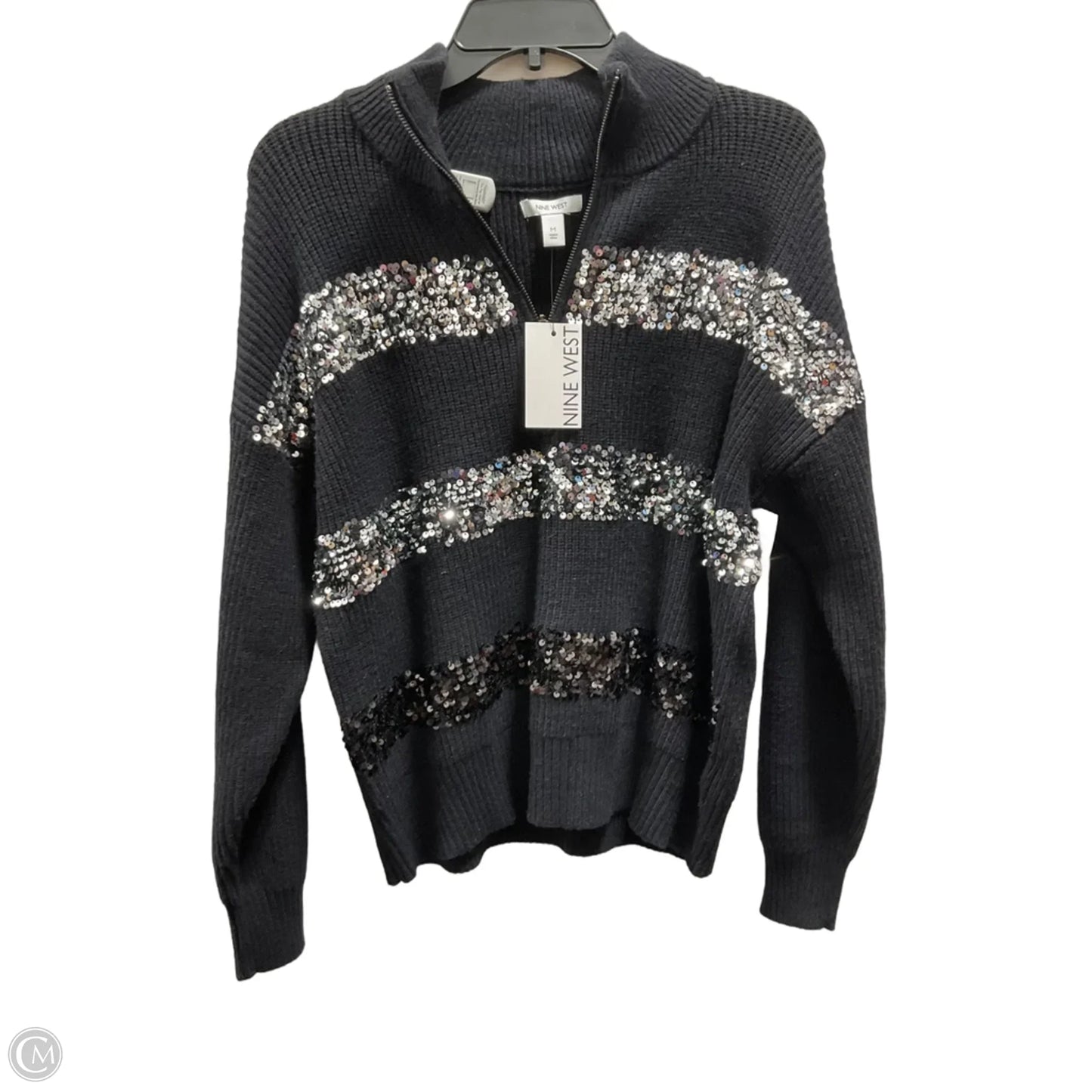 Top Long Sleeve By Nine West In Black, Size: M