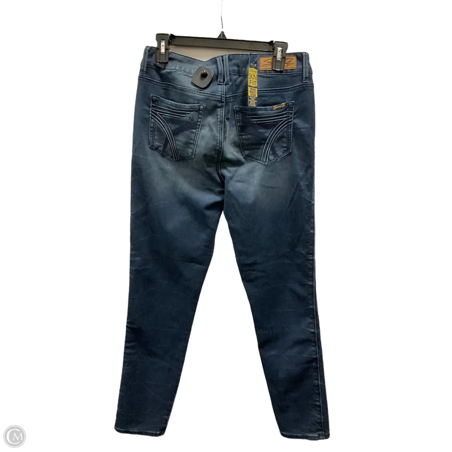 Jeans Skinny By Seven 7 In Blue Denim, Size: 10