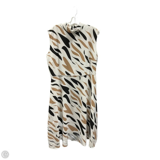 Dress Casual Midi By Ann Taylor In Brown, Size: 14