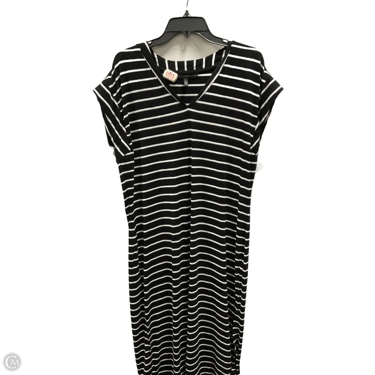Dress Casual Midi By White House Black Market In Striped Pattern, Size: L