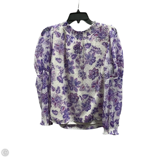 Top Long Sleeve By Loft In Floral Print, Size: Mp