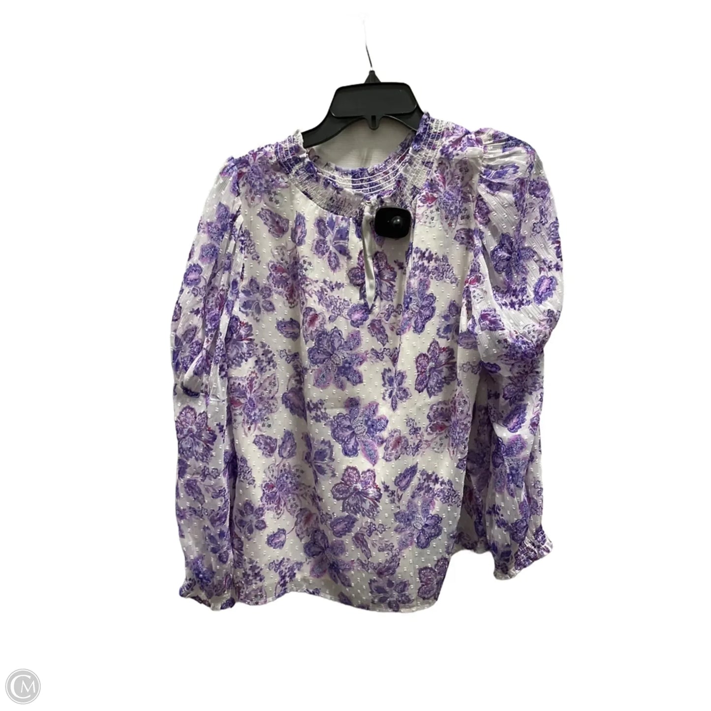 Top Long Sleeve By Loft In Floral Print, Size: Mp