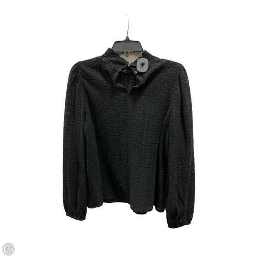 Top Long Sleeve By Loft In Black, Size: M