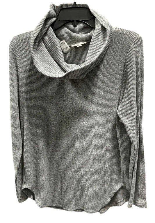 Top Long Sleeve By Loft In Grey, Size: M