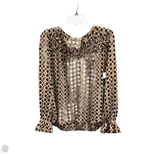 Top Long Sleeve By Loft In Multi-colored, Size: M