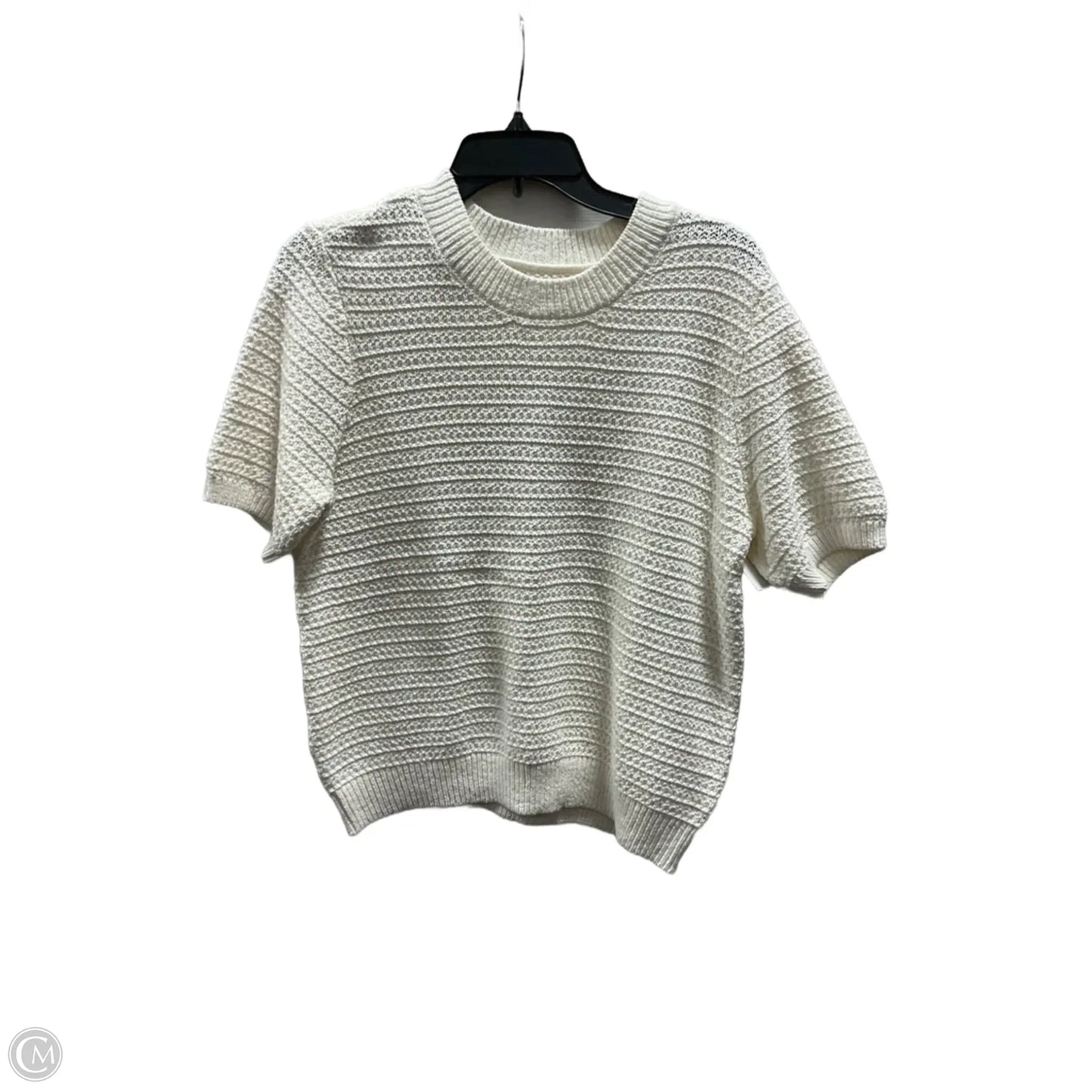 Top Short Sleeve By Loft In Cream, Size: M