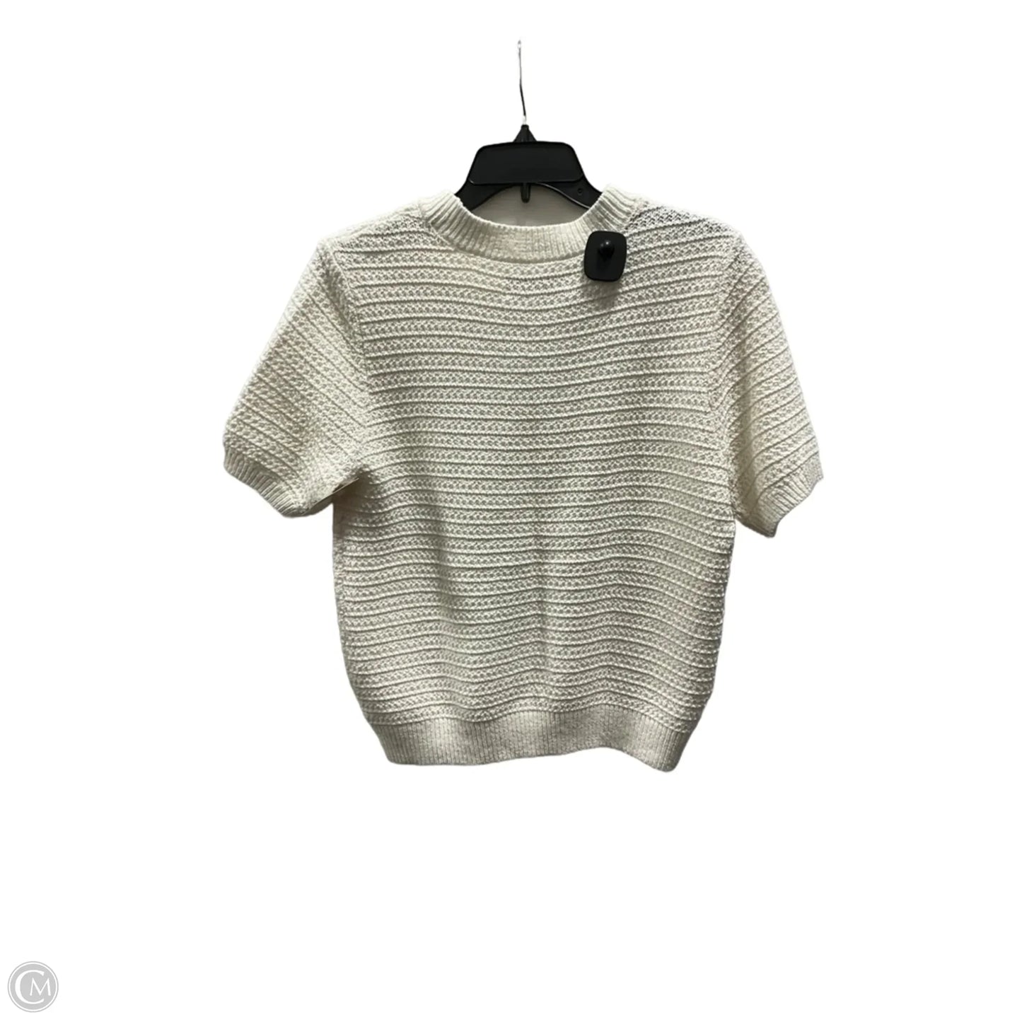 Top Short Sleeve By Loft In Cream, Size: M