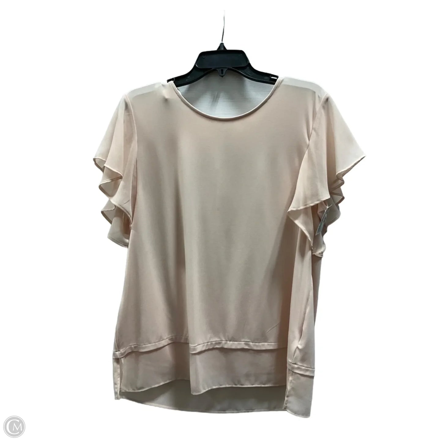 Top Short Sleeve By Calvin Klein In Pink, Size: L