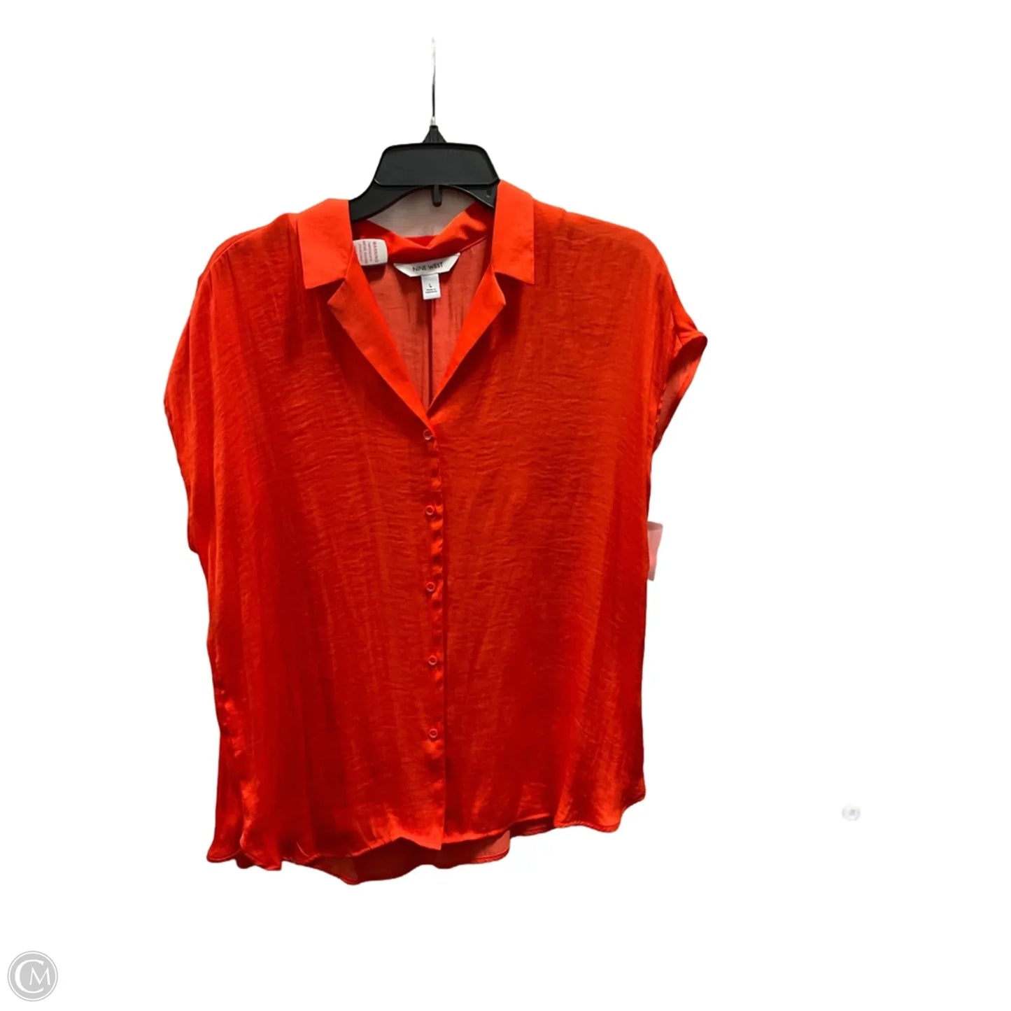 Top Sleeveless By Nine West In Orange, Size: L