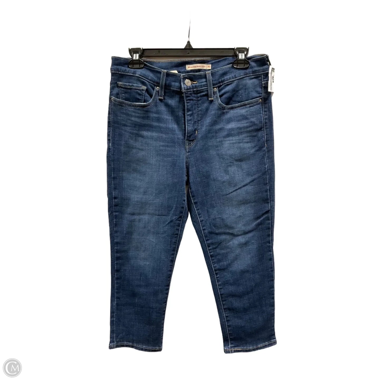 Jeans Skinny By Levis In Blue Denim, Size: 8