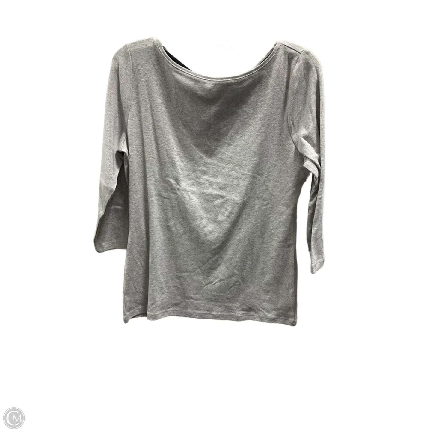 Top Long Sleeve Basic By Talbots In Grey, Size: Lp