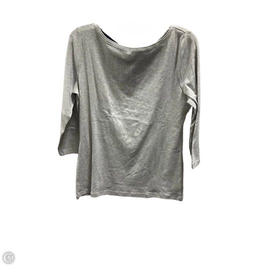 Top Long Sleeve Basic By Talbots In Grey, Size: Lp