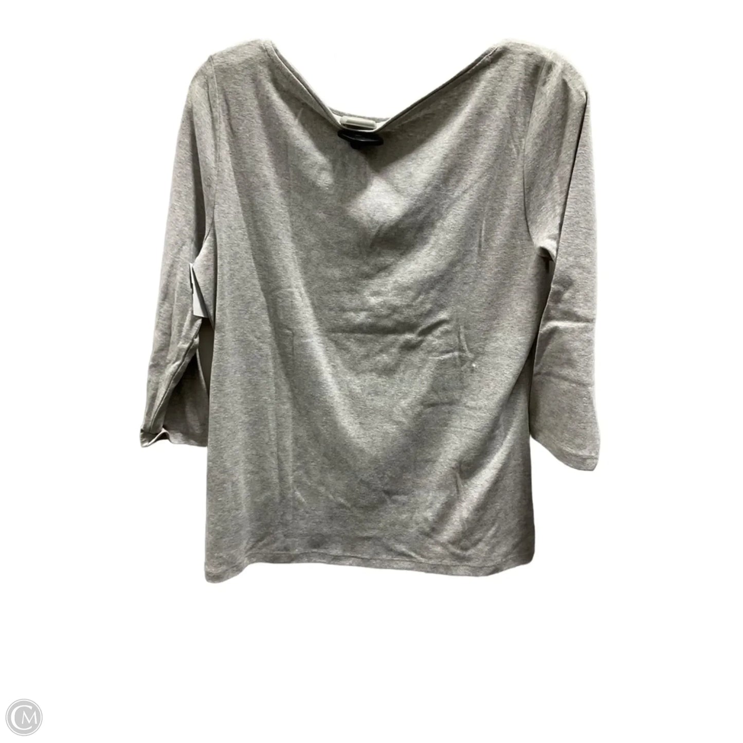 Top Long Sleeve Basic By Talbots In Grey, Size: Lp