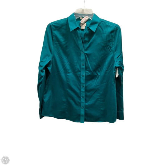 Blouse Long Sleeve By Chicos In Green, Size: 6