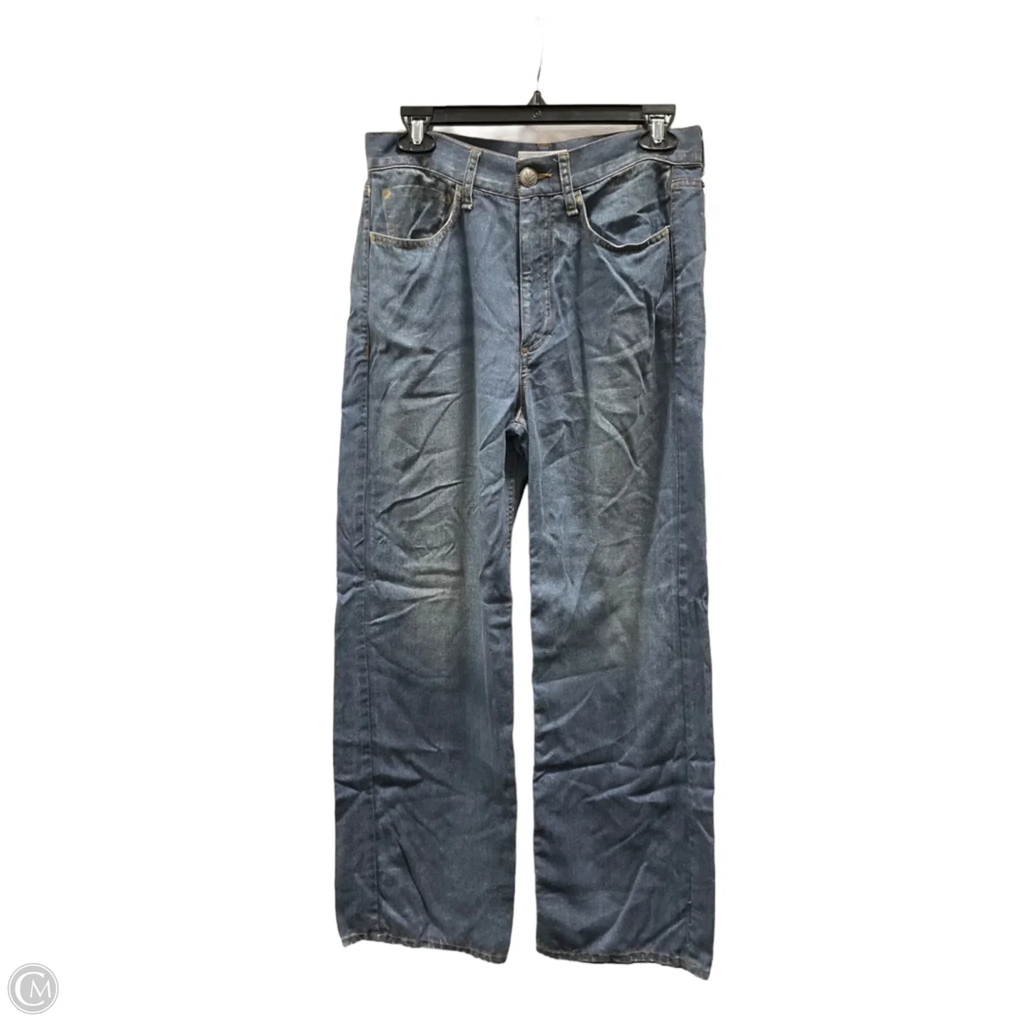 Jeans Wide Leg By Rag And Bone In Blue Denim, Size: 2